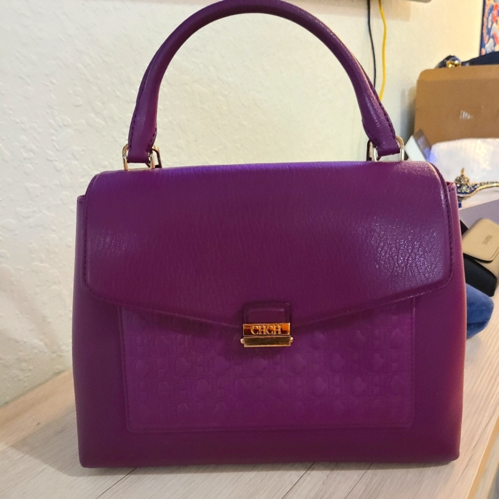 Carolina Herera Satchel plum bag